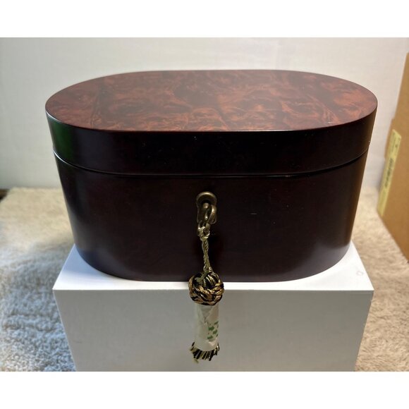 Bombay Wooden Locking Box Watch Jewelry Valet Classic New - Picture 3 of 13